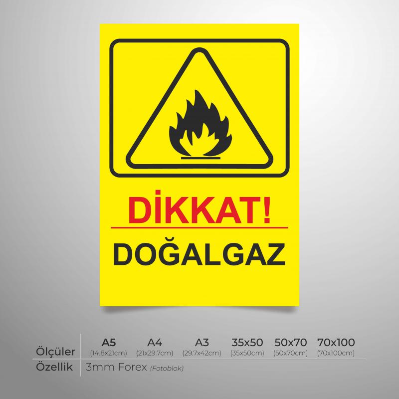 Dikkat! Doğalgaz Yönlendirme Levhası